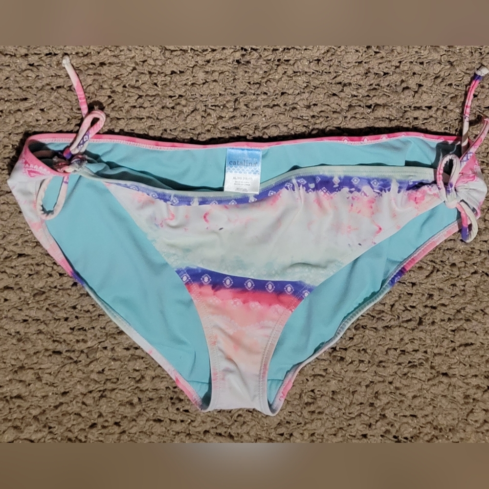 CATALINA TYE DYE BIKINI BOTTOMS MULTICOLORED SIZE XL